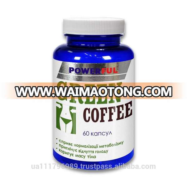 Body weight correction dietary supplement GREEN COFFEE in capsules